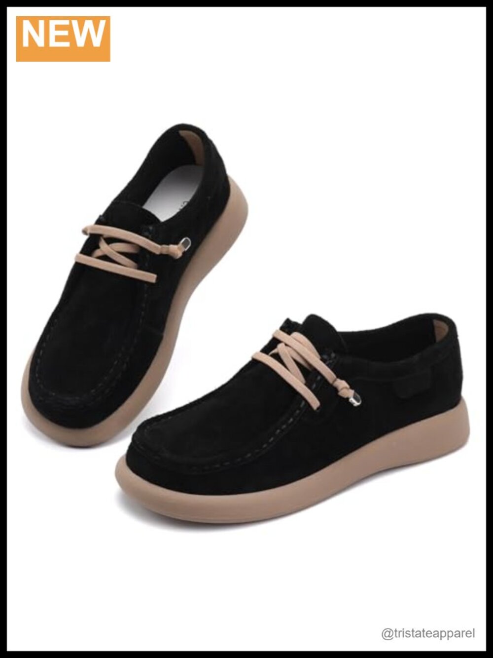 Women's Suede Leather Oxford Lace-Up Loafers Comfort Dress Shoes